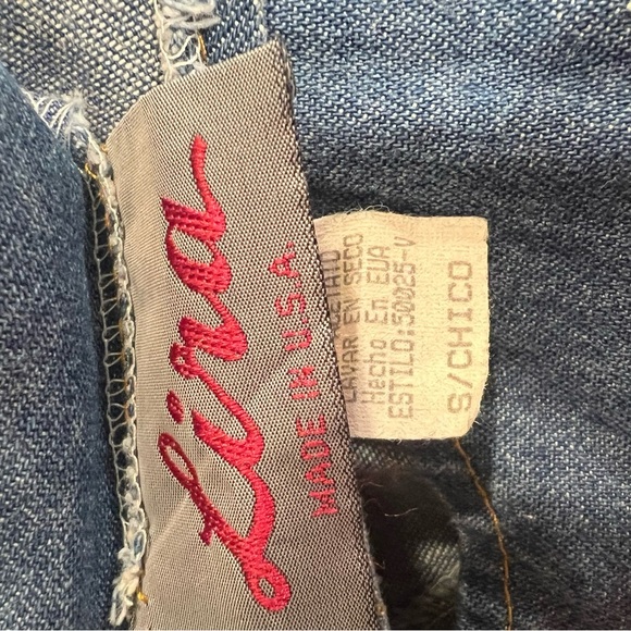 Denim Floral Maxi Dress S Cottagecore Y2K - Picture 8 of 8